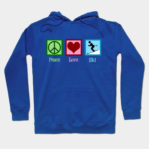 Peace Love Ski Hoodie by epiclovedesigns